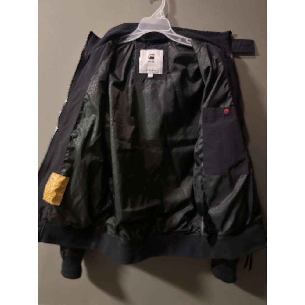 G-Star Raw Men's Dark Black Meson Full Zip Track Jacket Cafe Racer Members Only - Picture 9 of 13